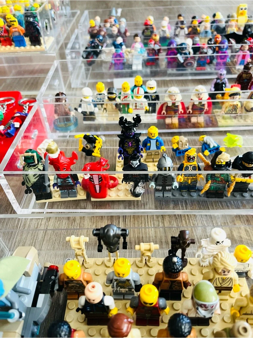 Large Collection of Mini Figures and Accessories - Multicolor